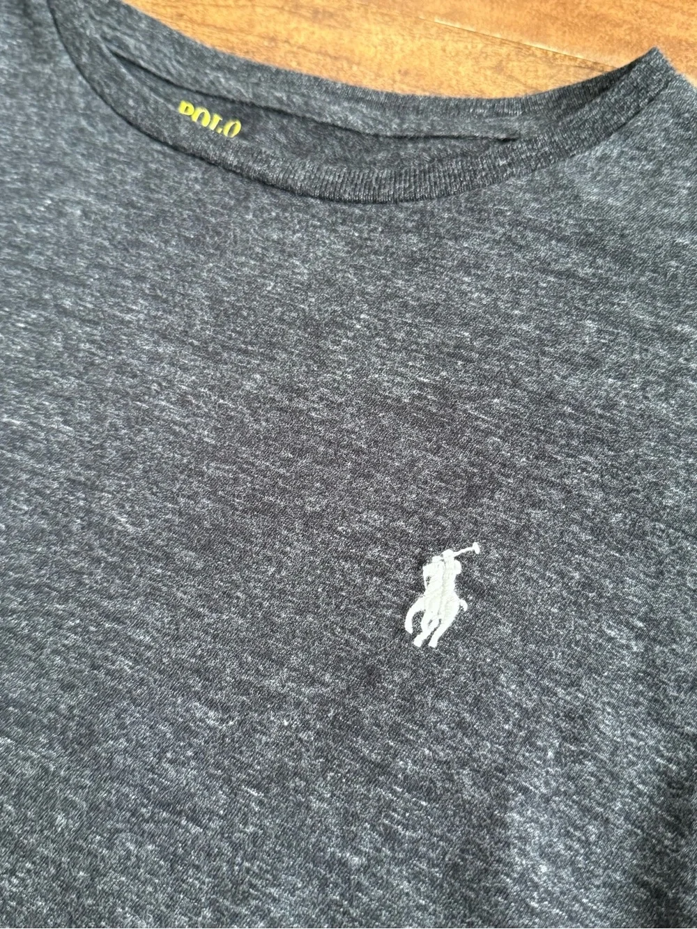 Polo by Ralph Lauren Charcoal Heather Long-Sleeve Crewneck Shirt